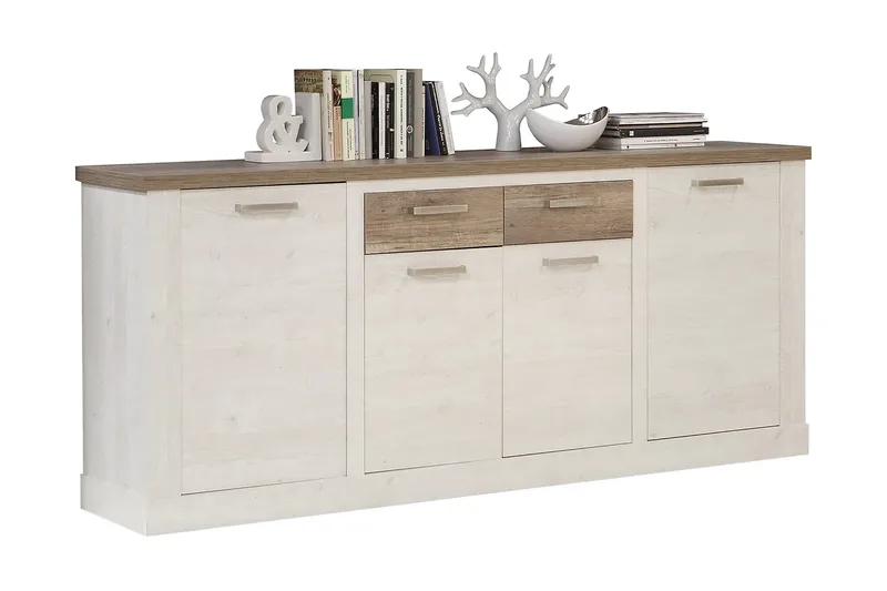Talebi Skänk 41x213 cm - Brun/Vit - Förvaring - Förvaringsmöbler - Skänkar & sideboards