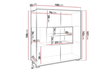 Tessan Skänk 100 cm - Gyllene Ek - Förvaring - Förvaringsmöbler - Skänkar & sideboards