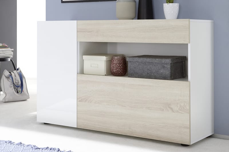 THENIKE Sideboard 130 Vit/Brun - Förvaring - Förvaringsmöbler - Skänkar & sideboards