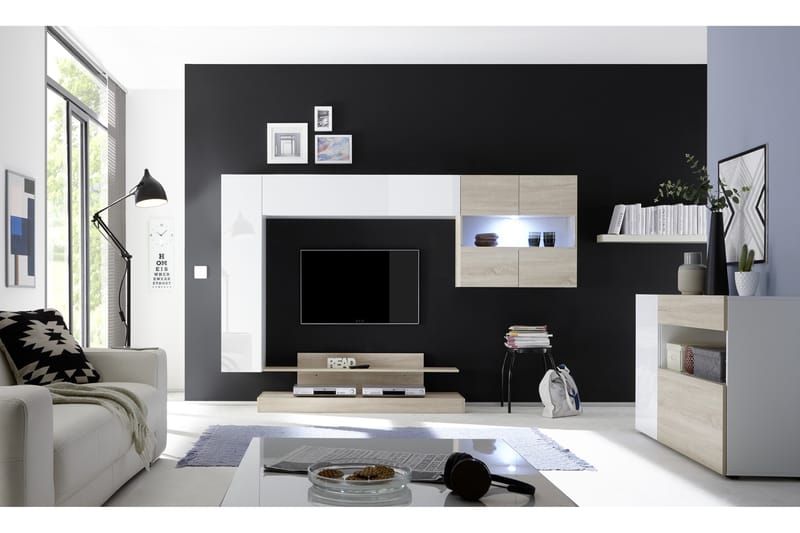 THENIKE Sideboard 130 Vit/Brun - Förvaring - Förvaringsmöbler - Skänkar & sideboards