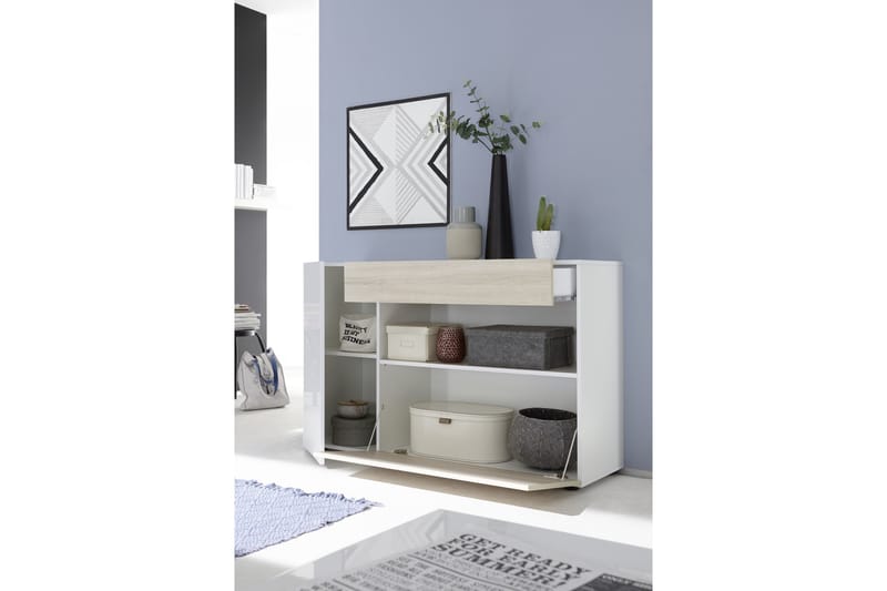 THENIKE Sideboard 130 Vit/Brun - Förvaring - Förvaringsmöbler - Skänkar & sideboards