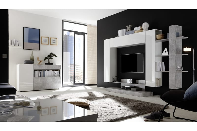 THENIKE Sideboard 130 Vit/Grå - Förvaring - Förvaringsmöbler - Skänkar & sideboards