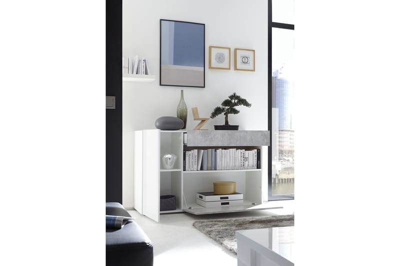 THENIKE Sideboard 130 Vit/Grå - Förvaring - Förvaringsmöbler - Skänkar & sideboards