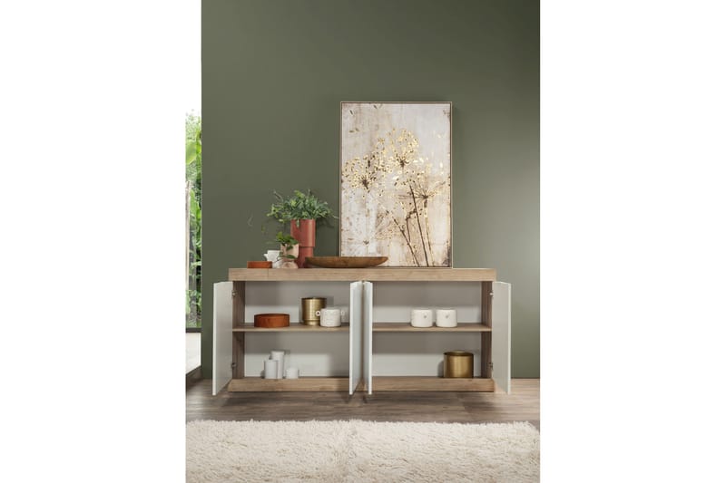 THENIKE Sideboard 180 cm Vit/Brun - Förvaring - Förvaringsmöbler - Skänkar & sideboards