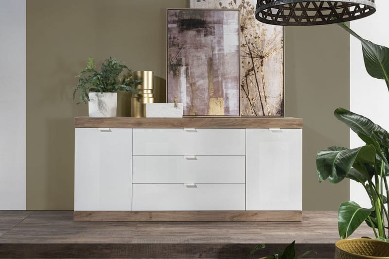 THENIKE Sideboard 180 cm Vit/Brun - Förvaring - Förvaringsmöbler - Skänkar & sideboards