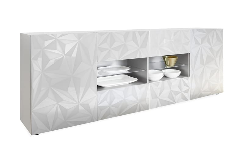 TIARE Skänk 241 med 4 Öppna Hyllor Vit - Förvaring - Förvaringsmöbler - Skänkar & sideboards