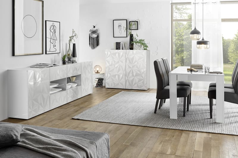 TIARE Skänk 241 med 4 Öppna Hyllor Vit - Förvaring - Förvaringsmöbler - Skänkar & sideboards