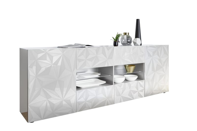 TIARE Skänk 241 med 4 Öppna Hyllor Vit - Förvaring - Förvaringsmöbler - Skänkar & sideboards