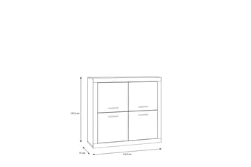 Tolovgrad Sideboard 41x113 cm - Grå/Vit - Förvaring - Förvaringsmöbler - Skänkar & sideboards