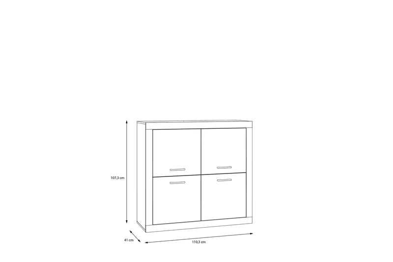 Tolovgrad Sideboard 41x113 cm - Grå/Vit - Förvaring - Förvaringsmöbler - Skänkar & sideboards