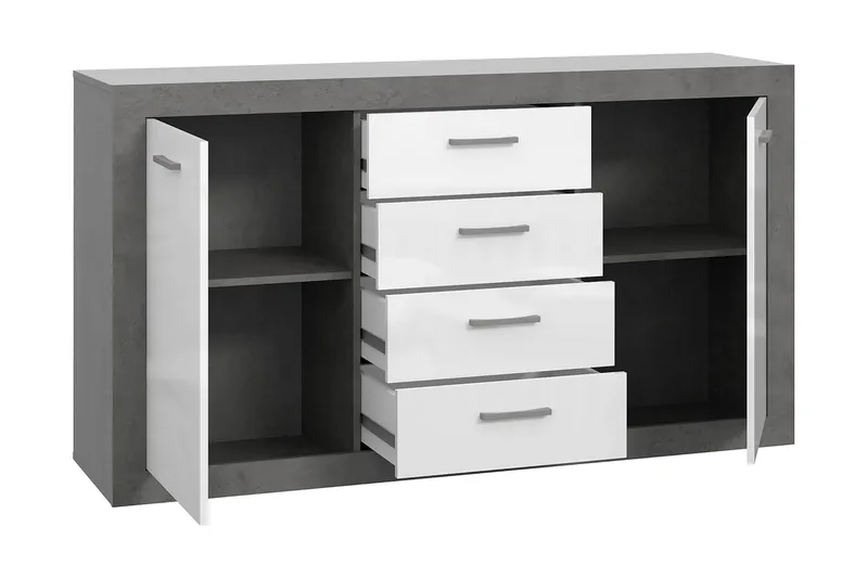 Tolovgrad Sideboard 41x153 cm - Grå/Vit - Förvaring - Förvaringsmöbler - Skänkar & sideboards