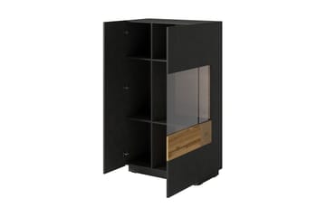Tomeka Sideboard i Trä med Glasfront - Svart - Förvaring - Förvaringsmöbler - Skänkar & sideboards