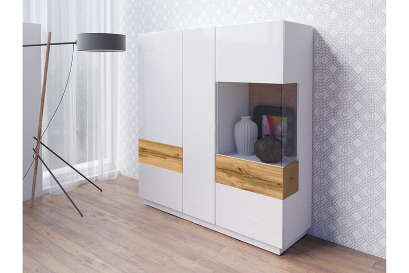 Tomeka Sideboard i Trä - Vit|Transparent|Brun - Förvaring - Förvaringsmöbler - Skänkar & sideboards