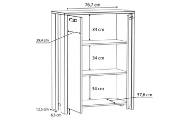 Torelles Sideboard 74x153 cm - Brun/Grå - Förvaring - Förvaringsmöbler - Skänkar & sideboards