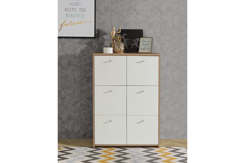 TORRAIN Sideboard 113x77 cm Brun/Vit - Förvaring - Förvaringsmöbler - Skänkar & sideboards