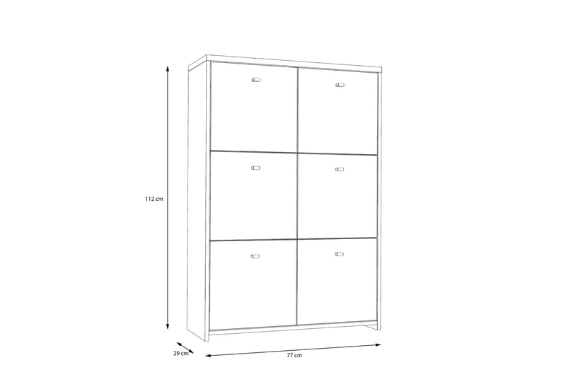 TORRAIN Sideboard 113x77 cm Brun/Vit - Förvaring - Förvaringsmöbler - Skänkar & sideboards