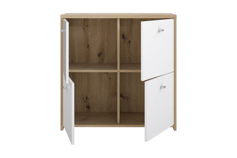 TORRAIN Sideboard 4 Skåp 74x77 cm Brun/Vit - Förvaring - Förvaringsmöbler - Skänkar & sideboards