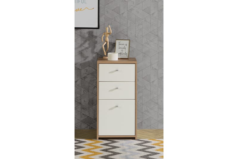 TORRAIN Sideboard 74x40 cm Brun/Vit - Förvaring - Förvaringsmöbler - Skänkar & sideboards