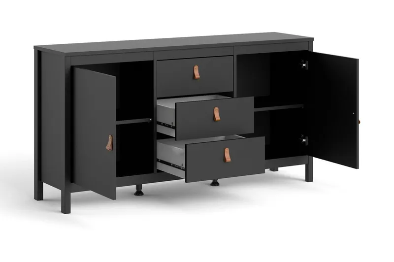 Vallvidera Sideboard 38x151 cm - Svart/Natur - Förvaring - Förvaringsmöbler - Skänkar & sideboards