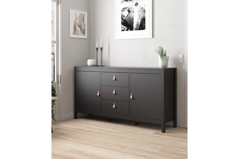 Vallvidera Sideboard 38x151 cm - Svart/Natur - Förvaring - Förvaringsmöbler - Skänkar & sideboards