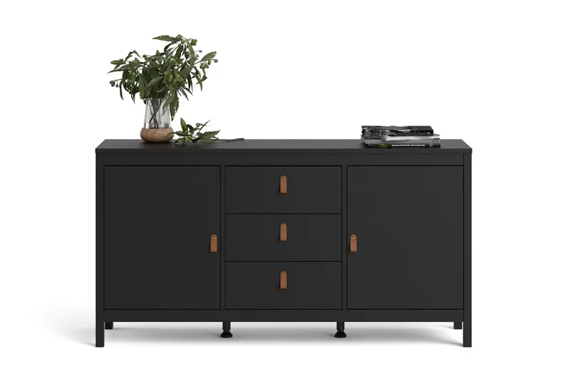Vallvidera Sideboard 38x151 cm - Svart/Natur - Förvaring - Förvaringsmöbler - Skänkar & sideboards