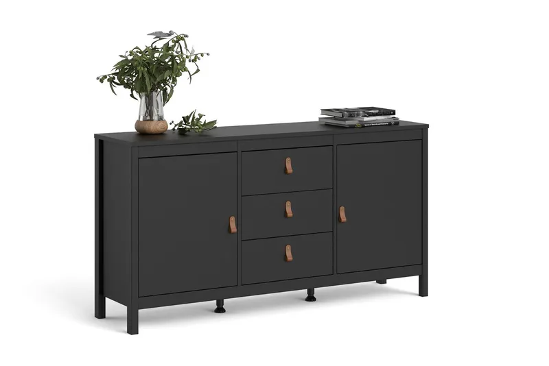 Vallvidera Sideboard 38x151 cm - Svart/Natur - Förvaring - Förvaringsmöbler - Skänkar & sideboards