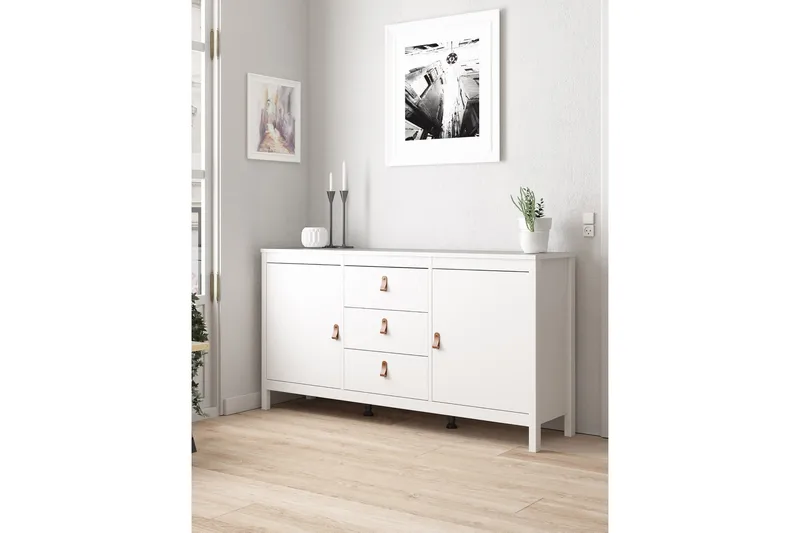 Vallvidera Sideboard 38x151 cm - Vit/Natur - Förvaring - Förvaringsmöbler - Skänkar & sideboards