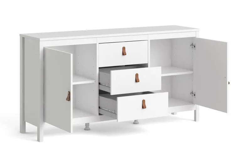 Vallvidera Sideboard 38x151 cm - Vit/Natur - Förvaring - Förvaringsmöbler - Skänkar & sideboards