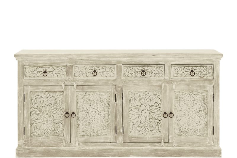 VIMALA Sideboard 179x40 cm Cremevit - Förvaring - Förvaringsmöbler - Skänkar & sideboards