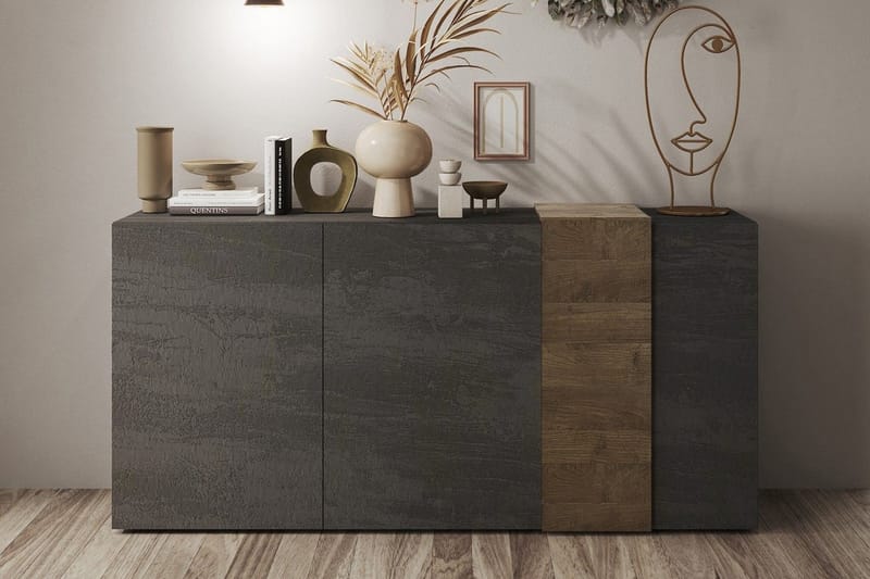 VOLDE Sideboard 44x181x86 cm Grå/Taupe - Förvaring - Förvaringsmöbler - Skänkar & sideboards