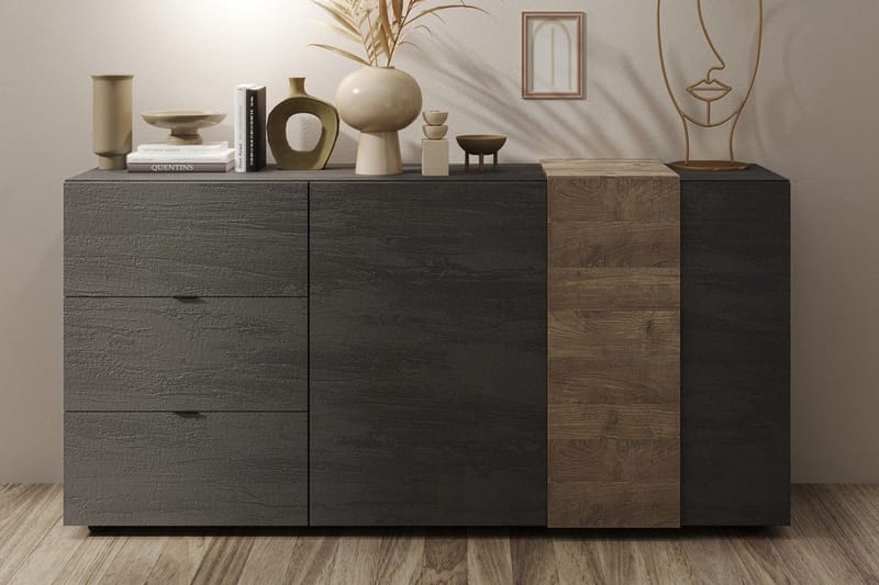 VOLDE Sideboard 44x181x86 cm Grå/Taupe - Förvaring - Förvaringsmöbler - Skänkar & sideboards