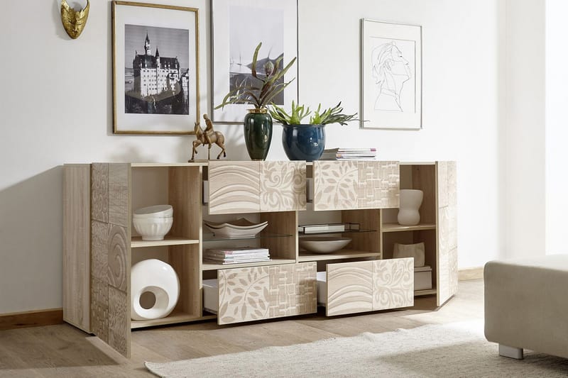 WALENS Sideboard 241 4 Hyllor Brun - Skänkar & sideboards