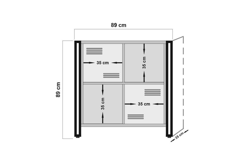 WARTA Avlastningsbord Trä/Svart - Trä/Svart - Skänkar & sideboards