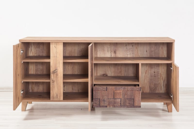 WARTA Skänk Flätmönster Trä - Mörkbrun - Förvaring - Förvaringsmöbler - Skänkar & sideboards