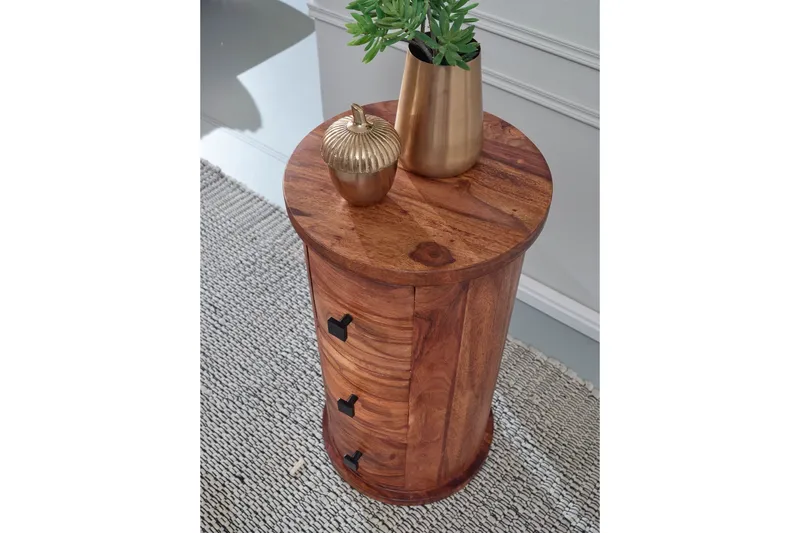 Willowdale Sideboard 35 cm 3 Lådor Runt - Brun - Förvaring - Förvaringsmöbler - Skänkar & sideboards