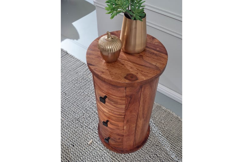 Willowdale Sideboard 35 cm 3 Lådor Runt - Brun - Förvaring - Förvaringsmöbler - Skänkar & sideboards