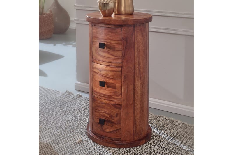Willowdale Sideboard 35 cm 3 Lådor Runt - Brun - Förvaring - Förvaringsmöbler - Skänkar & sideboards