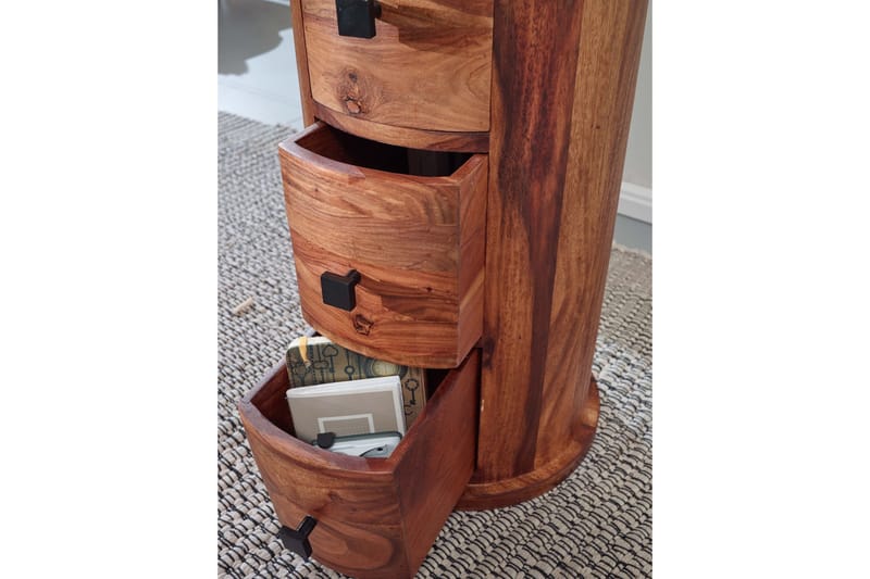 Willowdale Sideboard 35 cm 4 Lådor Runt - Brun - Förvaring - Förvaringsmöbler - Skänkar & sideboards