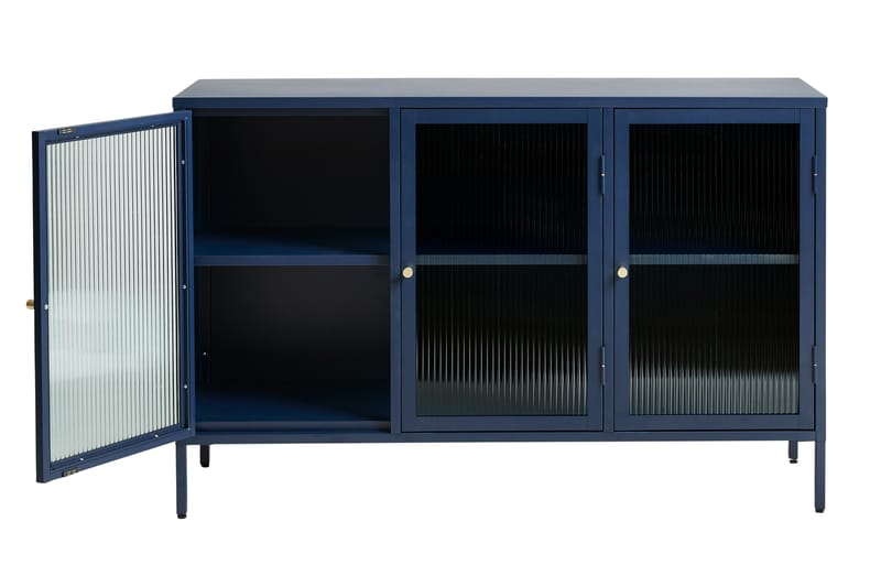 ZIZOU Sideboard 3 delar 132 cm Blå - Förvaring - Förvaringsmöbler - Skänkar & sideboards