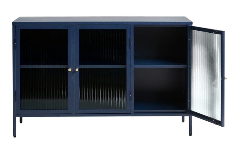 ZIZOU Sideboard 3 delar 132 cm Blå - Förvaring - Förvaringsmöbler - Skänkar & sideboards