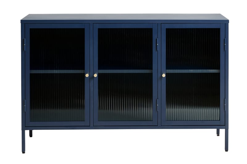 ZIZOU Sideboard 3 delar 132 cm Blå - Förvaring - Förvaringsmöbler - Skänkar & sideboards