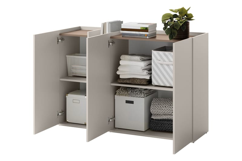 Sigmana Highboard - Ljusgrå/Beige - Förvaring - Förvaringsmöbler - Byrå