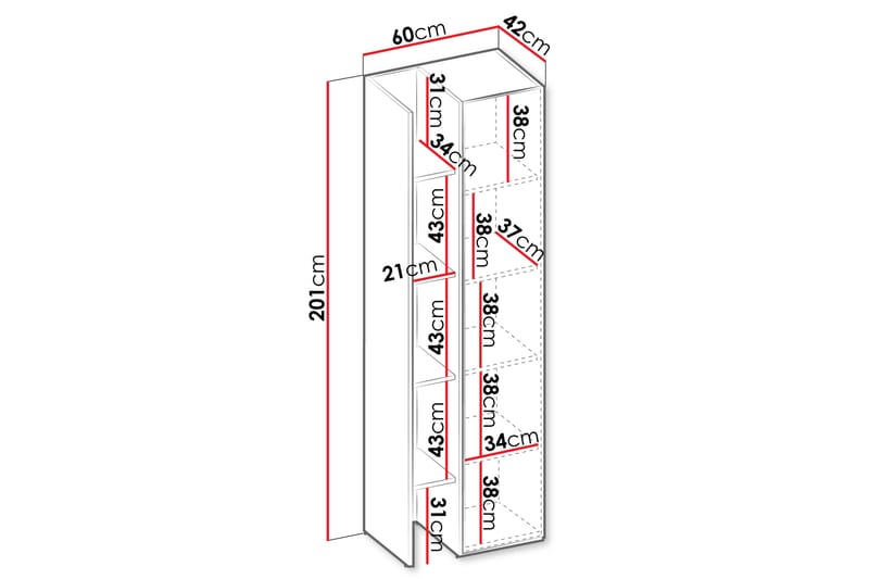 Sigmana Highboard - Ljusgrå/Beige - Förvaring - Förvaringsmöbler - Byrå