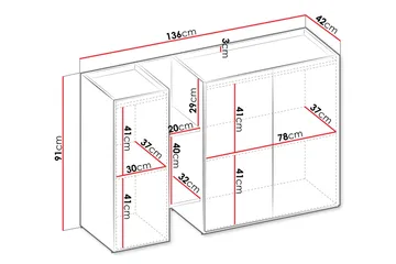 Sigmana Highboard - Ljusgrå/Beige - Förvaring - Förvaringsmöbler - Byrå