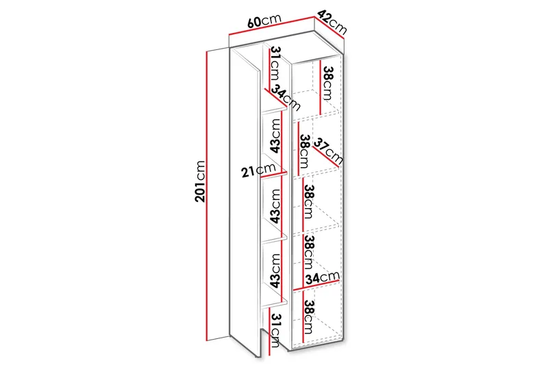 Sigmana Highboard - Ljusgrå/Beige - Förvaring - Förvaringsmöbler - Byrå