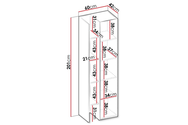 Sigmana Highboard - Ljusgrå/Beige - Förvaring - Förvaringsmöbler - Byrå