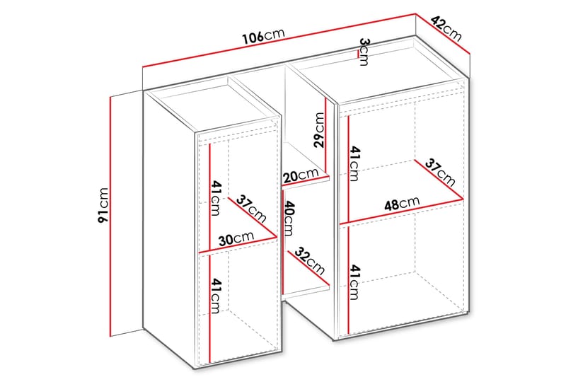 Sigmana Highboard - Svart - Förvaring - Förvaringsmöbler - Byrå