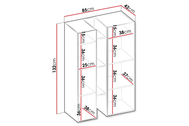Sigmana Highboard - Vit - Förvaring - Förvaringsmöbler - Byrå