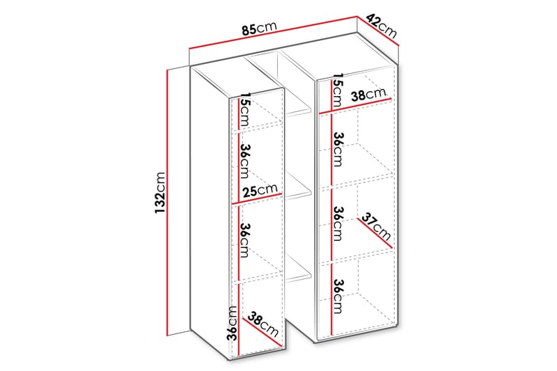 Sigmana Highboard - Vit - Förvaring - Förvaringsmöbler - Byrå