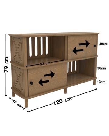 Sivora Konsolbord 120 cm - Ek - Förvaring - Förvaringsmöbler - Skänkar & sideboards